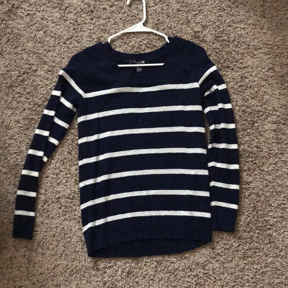 Navy Striped Sweater